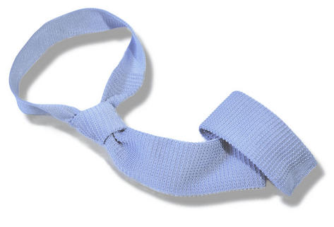New Merc London Knitted Mod Square End 5cm Tie Sky Blue Preview